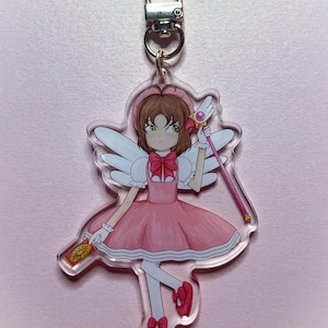 ABYstyle Cardcaptor Sakura Keychain - Sakura & Li Acrylic Charm, Officially Licensed