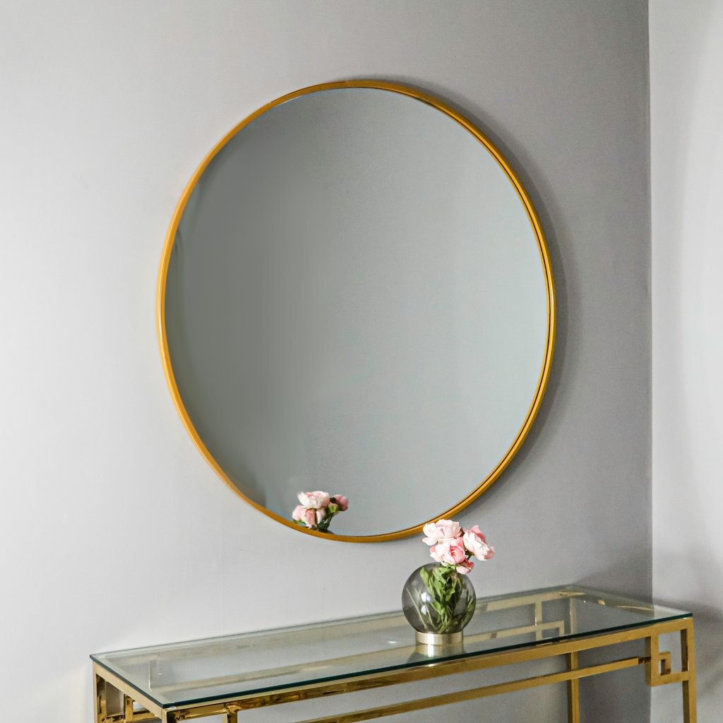 Manhattan Round Mirror - Etsy UK