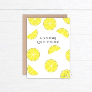 Lemon Zest Card | Happy Card | Sunshine Card | Encouragement Card