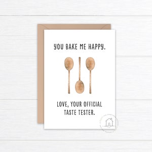 Baking Card | Bake Me Happy | Mother&#39;s Day | Father&#39;s Day | Birthday