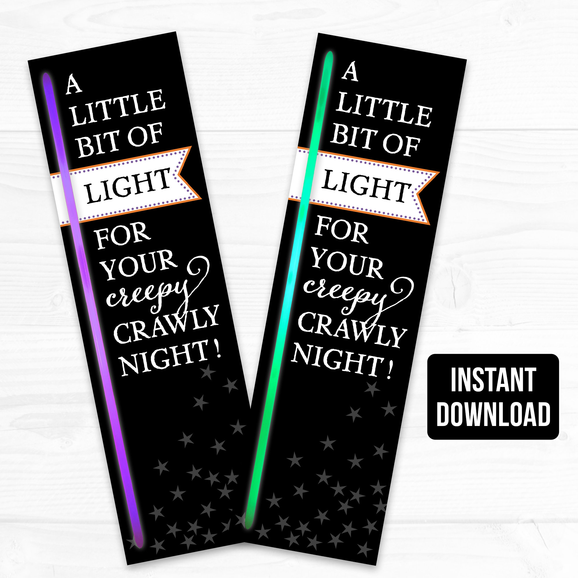 Halloween Glow Stick Holder Noncandy Treat for Etsy