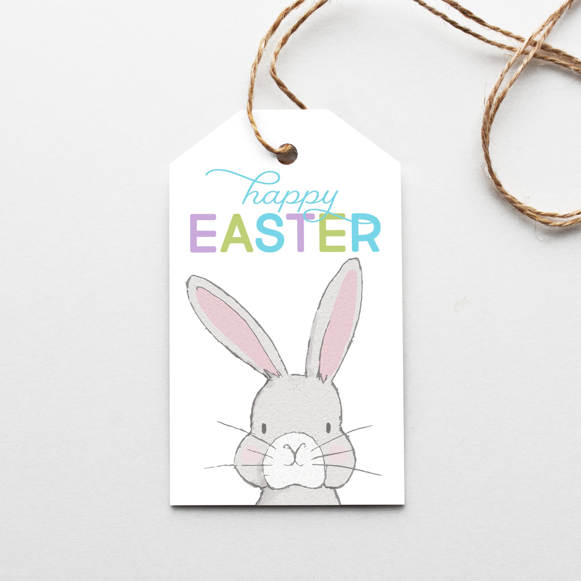 Easter Gift Tag Bunny Tag Easter Basket Etsy UK