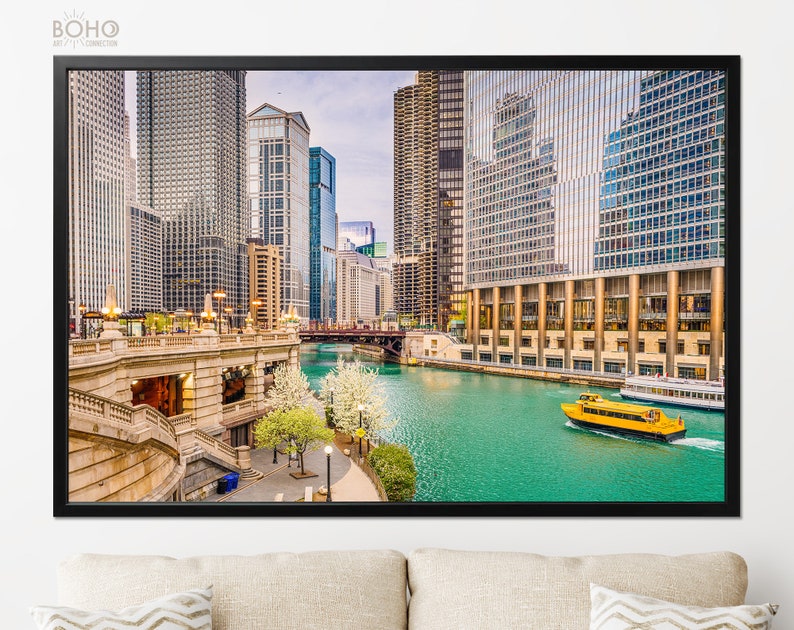 Chicago Print // Chicago Illinois USA Sightseeing Cruise and - Etsy