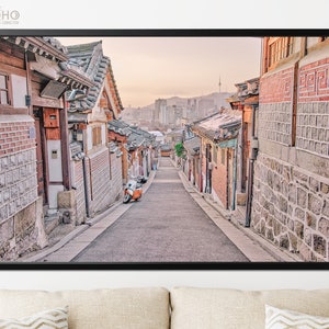 Bukchon Hanok Village Print // Bukchon Hanok Village in Seoul South Korea