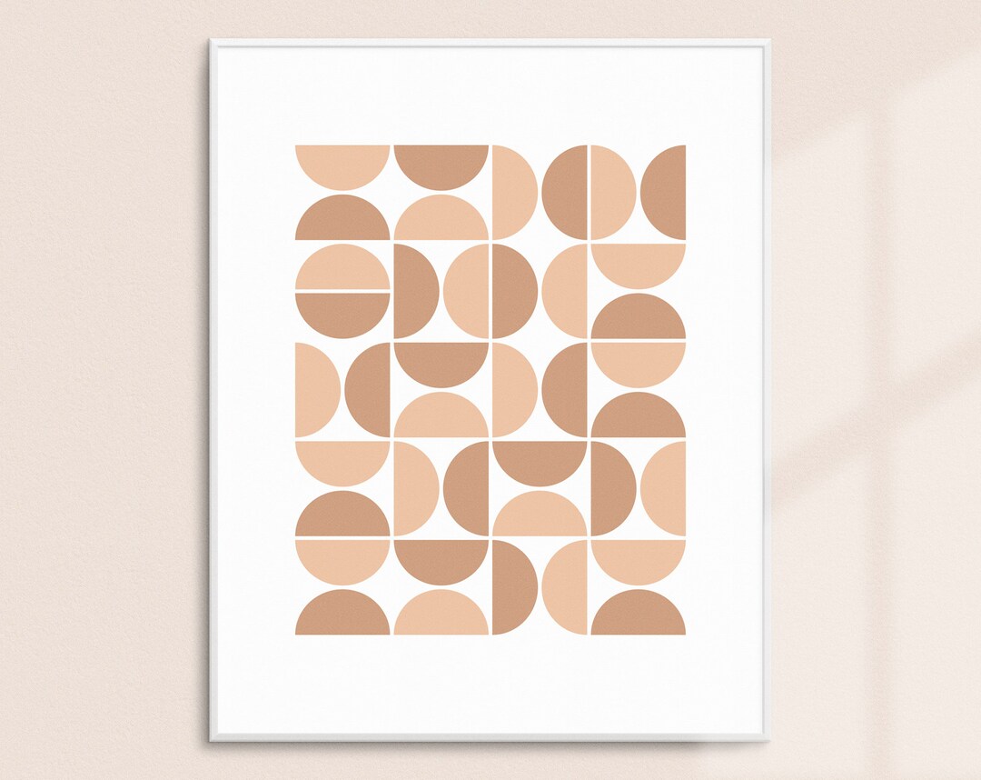 Mid Century Modern Geometric Art Print Abstract Geometric - Etsy
