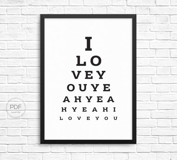 Eye Chart Typography