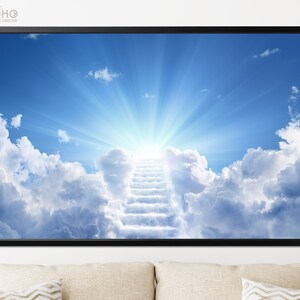 Stairway To Heaven Print // Stairway Leading Up To Heavenly Sky Toward The Light