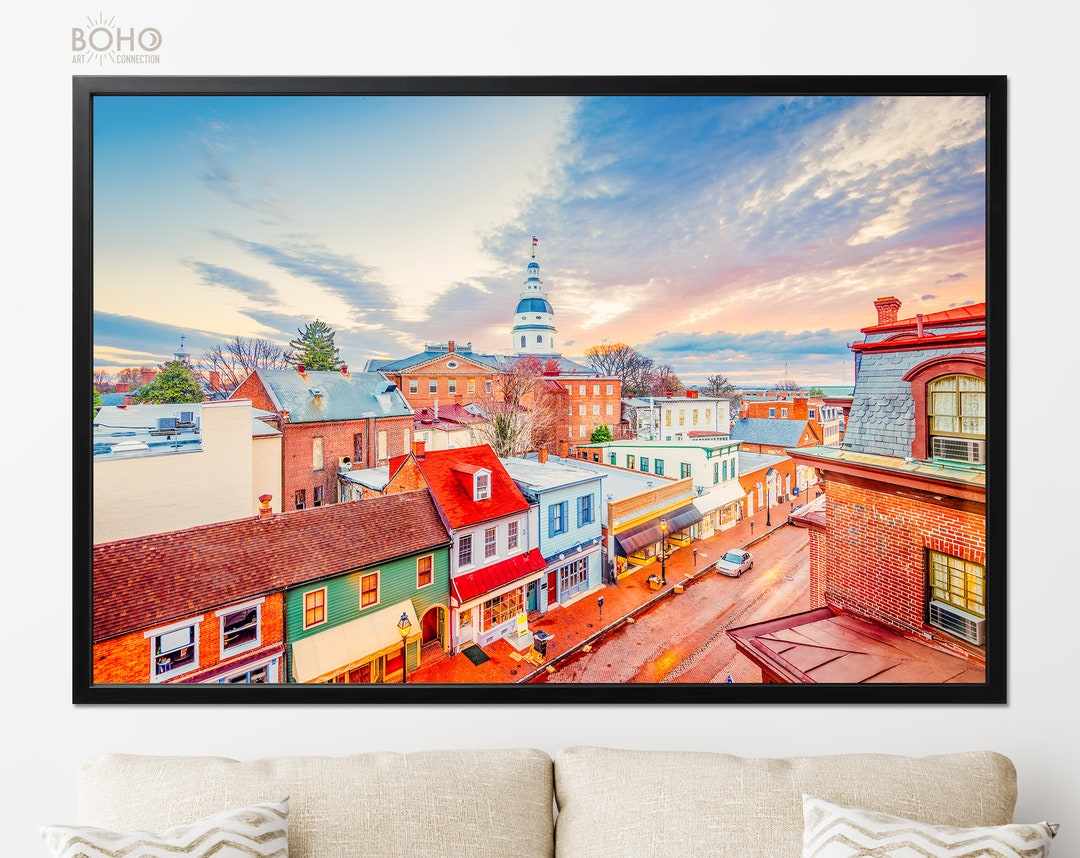 Annapolis Skyline Print // Annapolis Maryland USA Etsy