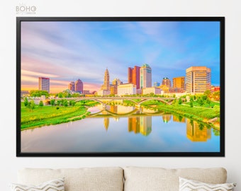 Columbus Cityscape Print // Columbus Ohio USA downtown skyline