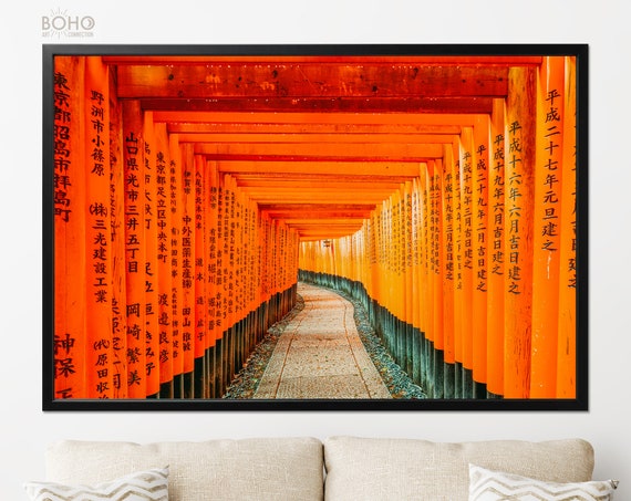 Red Torii Gate Print Red Tori Gate At Fushimi Inari Shrine Etsy