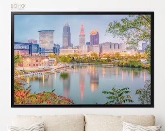 Cleveland Poster Print // Cleveland Ohio USA Skyline