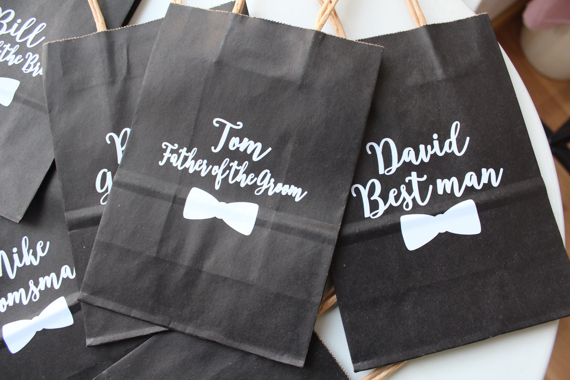 Groomsman gift bags Best man gift bags wedding gift bags Etsy