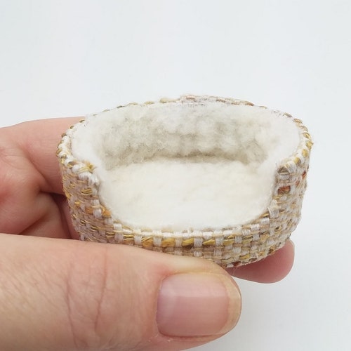 Miniature Dog Bed Dollhouse Mini Pet Bedding One Inch Scale Etsy