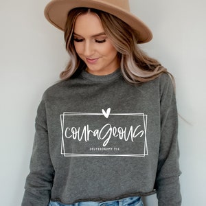 Courageous svg, Fearless svg, Be brave svg, Deuteronomy 31:6, Teen Svg, Birthday svg, Be strong, Christian Coffee Mug Svg, Women&#39;s svg