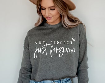 Not Perfect Just Forgiven svg, Christian svg, Self Love, Easter svg, Worthy Svg, Christian Coffee Mug Svg, Women's svg,  file, dxf, png
