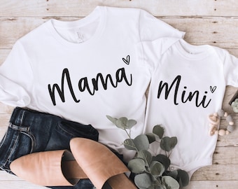 Mommy and Me svg, Mama and Mini svg, Matching Shirt Svg, Mom Shirt Svg, Toddler Shirt Svg, Onesie Svg, Mothers Day, svg file, dxf, png