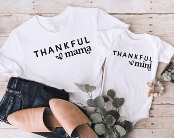 Mommy and Me Fall svg, Thankful Mama Thankful Mini svg, Fall Mama, Matching Shirt Svg, Fall Mom Shirt Svg, Toddler Shirt Svg, Onesie, Cricut