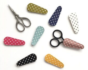 Scissor Sheath with polka dots (8 colors): 2 inch x 0.75 inch