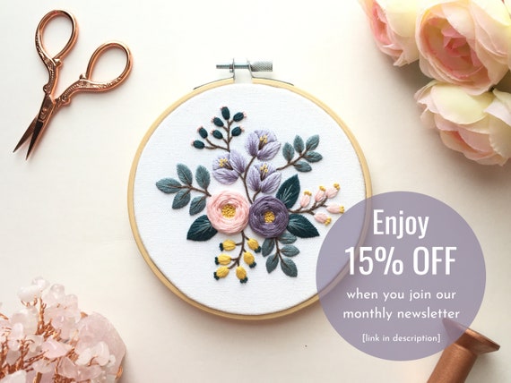 Morning Bouquet PDF Embroidery Pattern - Printable Series – Kate