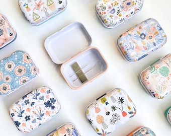 Magnetic Floral Needle Case FULL STOCK: Travel Needle Case for Embroidery and Cross Stitch