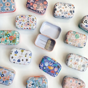 Magnetic Floral Needle Case: Travel Sewing Needle Holder