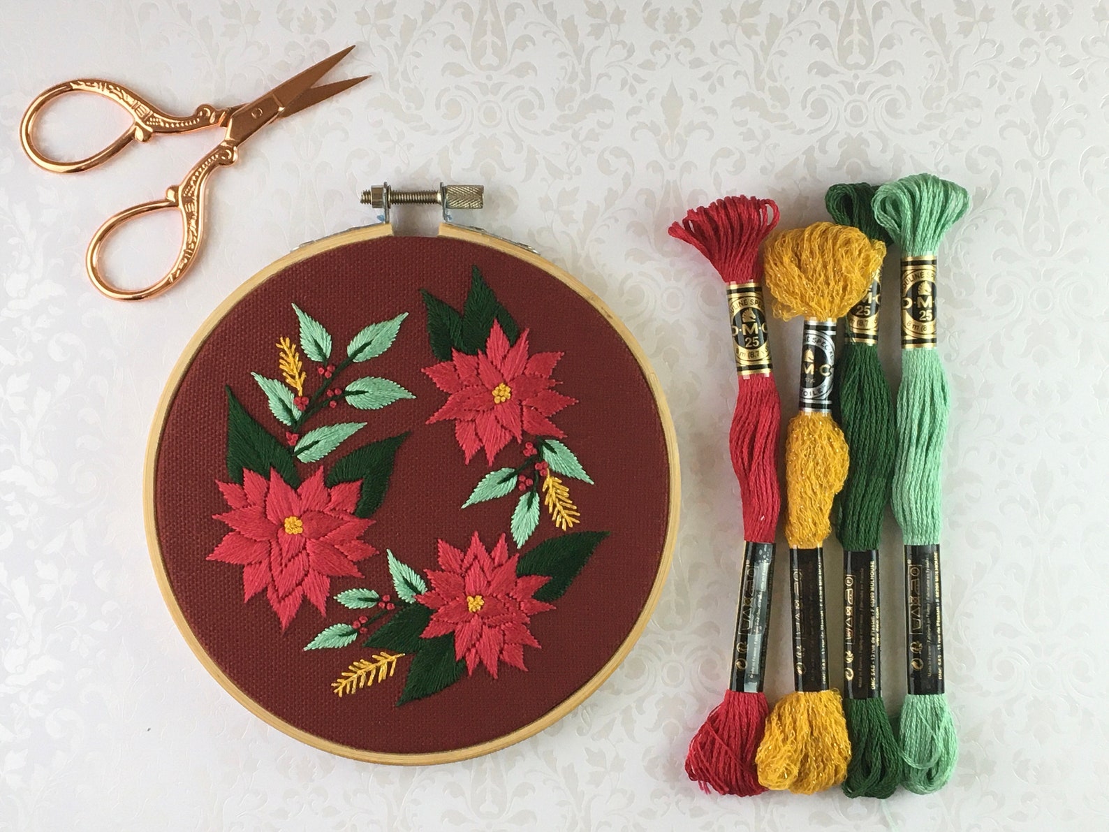 Pre Printed Fabric/Embroidery Kit for Beginners Modern Hand Etsy