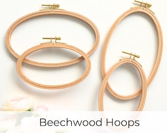 Oval Beechwood Embroidery Hoop: Cross Stitch & Needlework Frame
