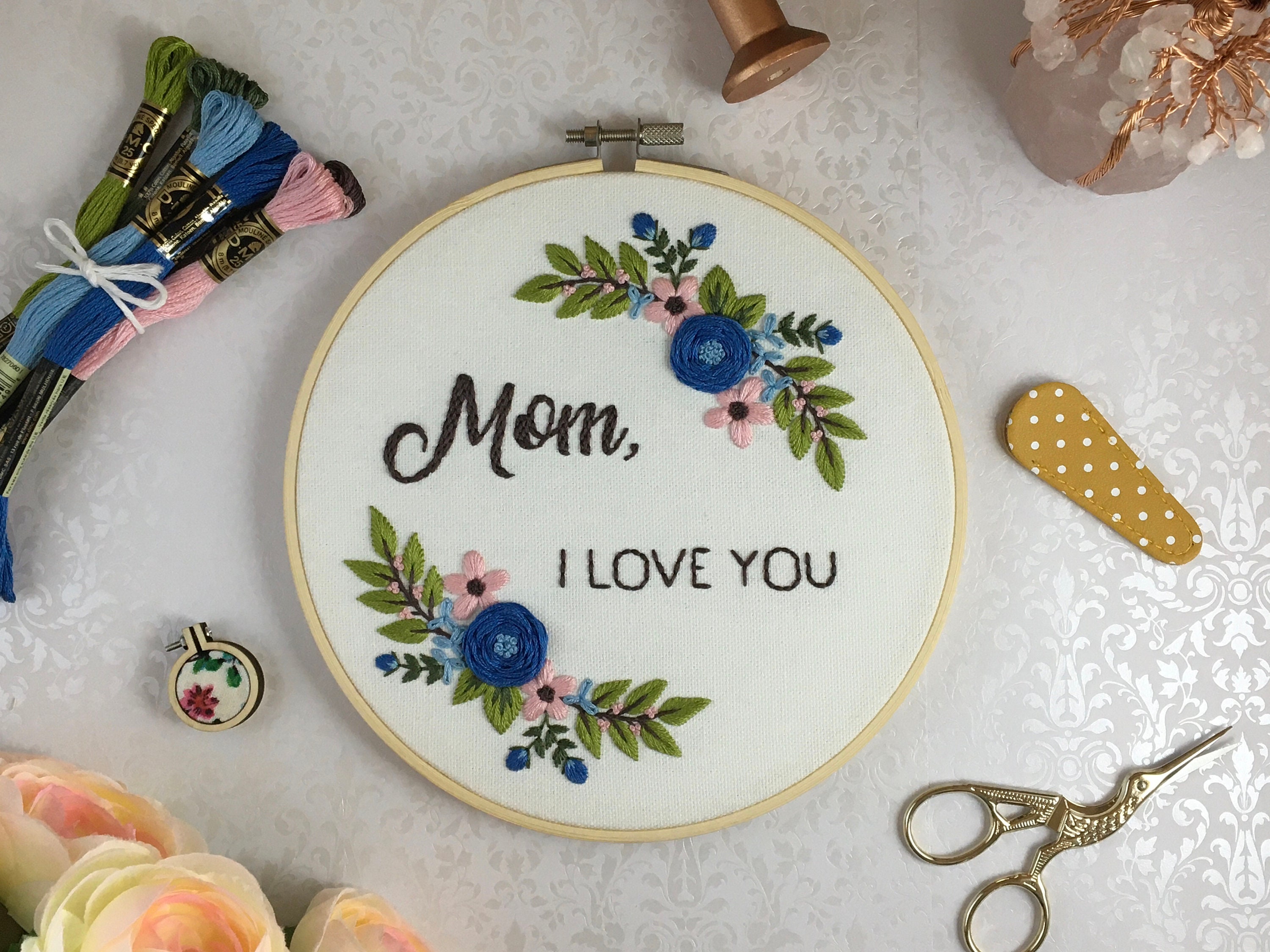 Premium Embroidery Kit for Beginners Modern Hand Embroidery Etsy