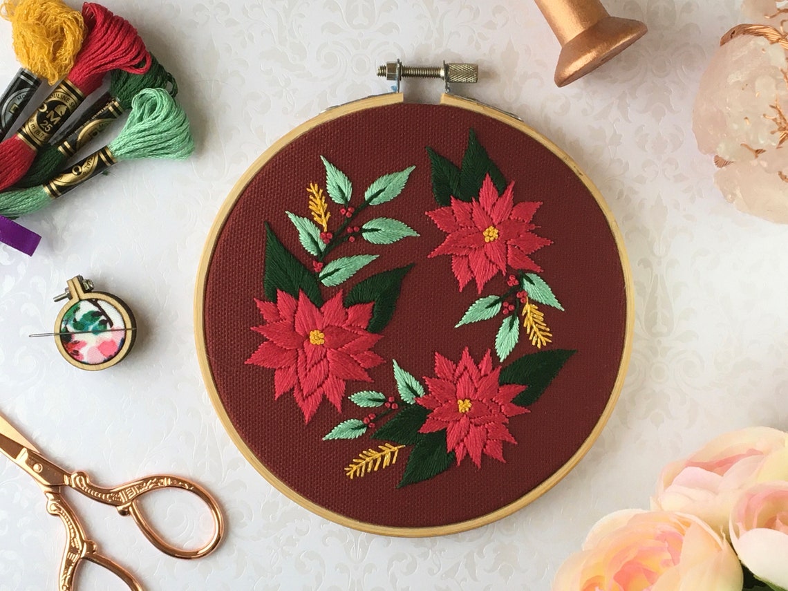 Pre Printed Fabric/Embroidery Kit for Beginners Modern Hand Etsy