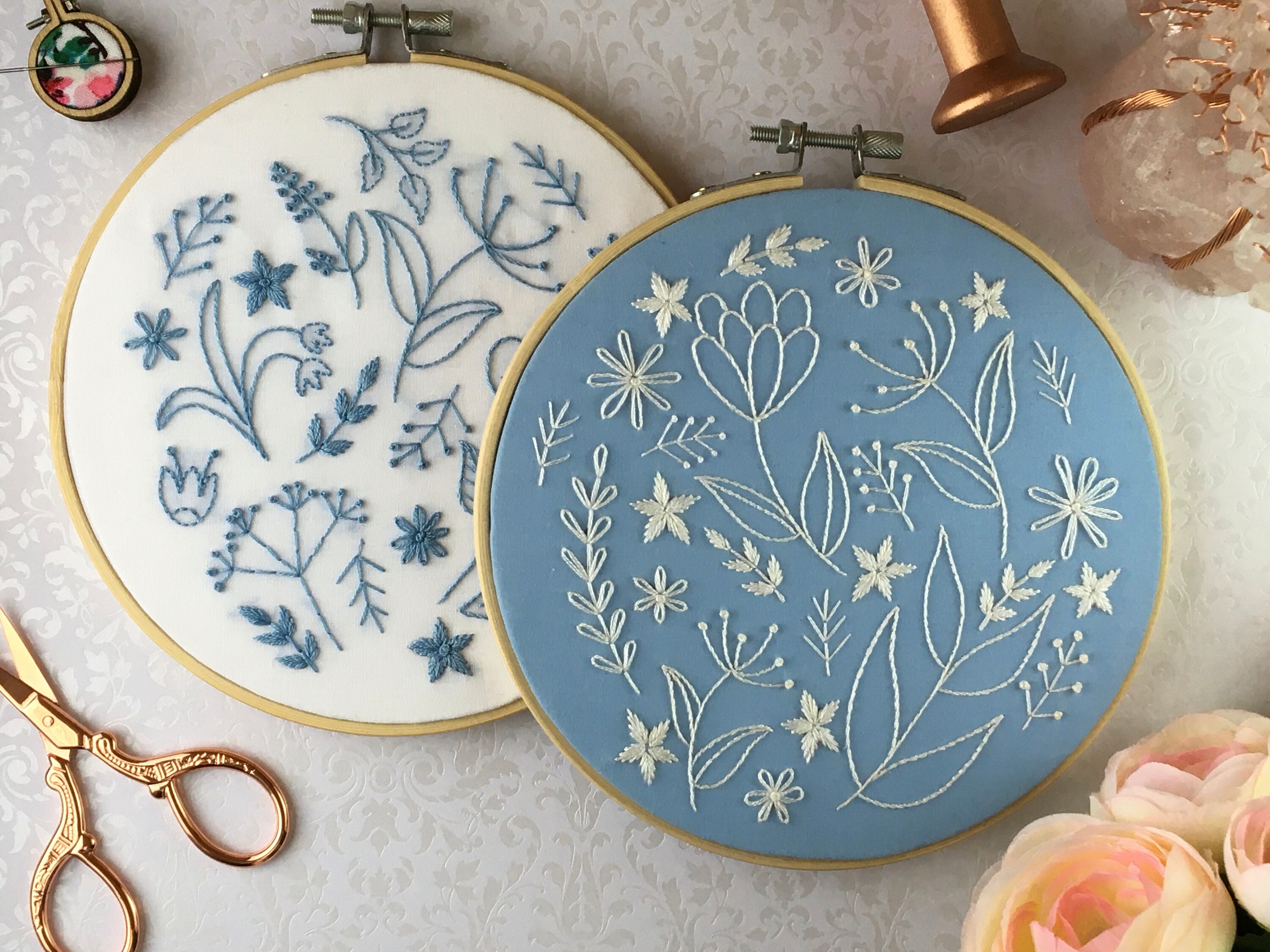 Full Embroidery Kit for Beginners Modern Hand Embroidery Kit Etsy
