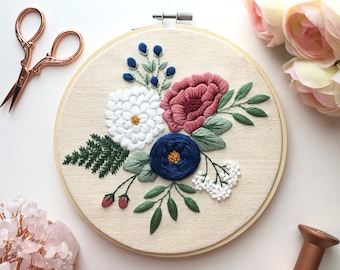 DIY Embroidery Beginners Kits Pre-Printed Floral Pattern Cross Stitch Craft Hot DIY Embroidery Beginners Kits Pre-Printed Floral Pattern Cross Stitch Craft Hot