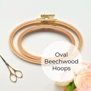 Oval Beechwood Embroidery Hoop: Cross Stitch & Needlework Frame