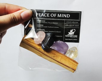 Peace of Mind Crystal Kit | Witchy Room Decor | Crystal Christmas Gift Set | Wiccan Witch Gift | Witch Self Care Gifts | Magick Gift Set