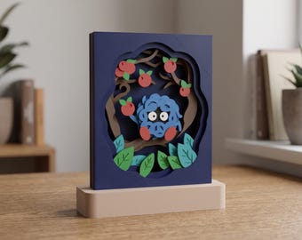 3D Layered Tangled Creature Shadow Box | Fantasy Gamer Room Decor Display
