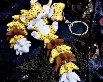 Custom Articulated Flexi Baby Cheetah Fidget Keychain | 3D Printed Bag Charm, Desk Companion
