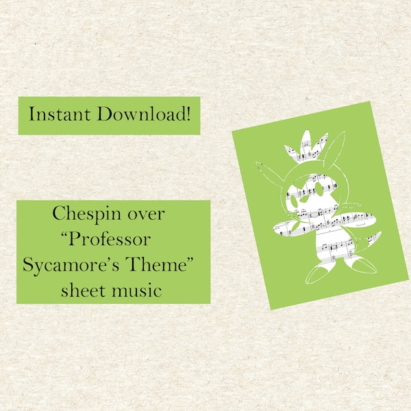 Pokemon: Professor Sycamore's Theme - Chespin Graphic