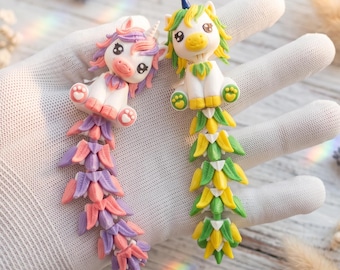 Custom Articulated Flexi Unicorn Fidget Keychain | 3D Printed Bag Charm, Desk Companion