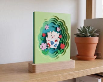 3D Layered Baby Egg Shadow Box | Fantasy Gamer Room Decor Display