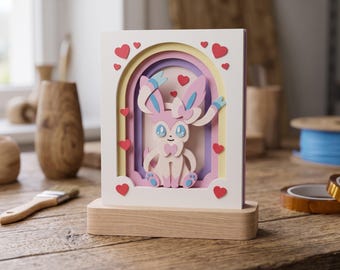 3D Layered Fairy Friend Shadow Box | Fantasy Gamer Room Decor Display