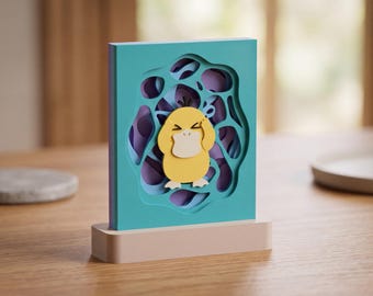 3D Layered Headache Duck Shadow Box | Fantasy Gamer Room Decor Display