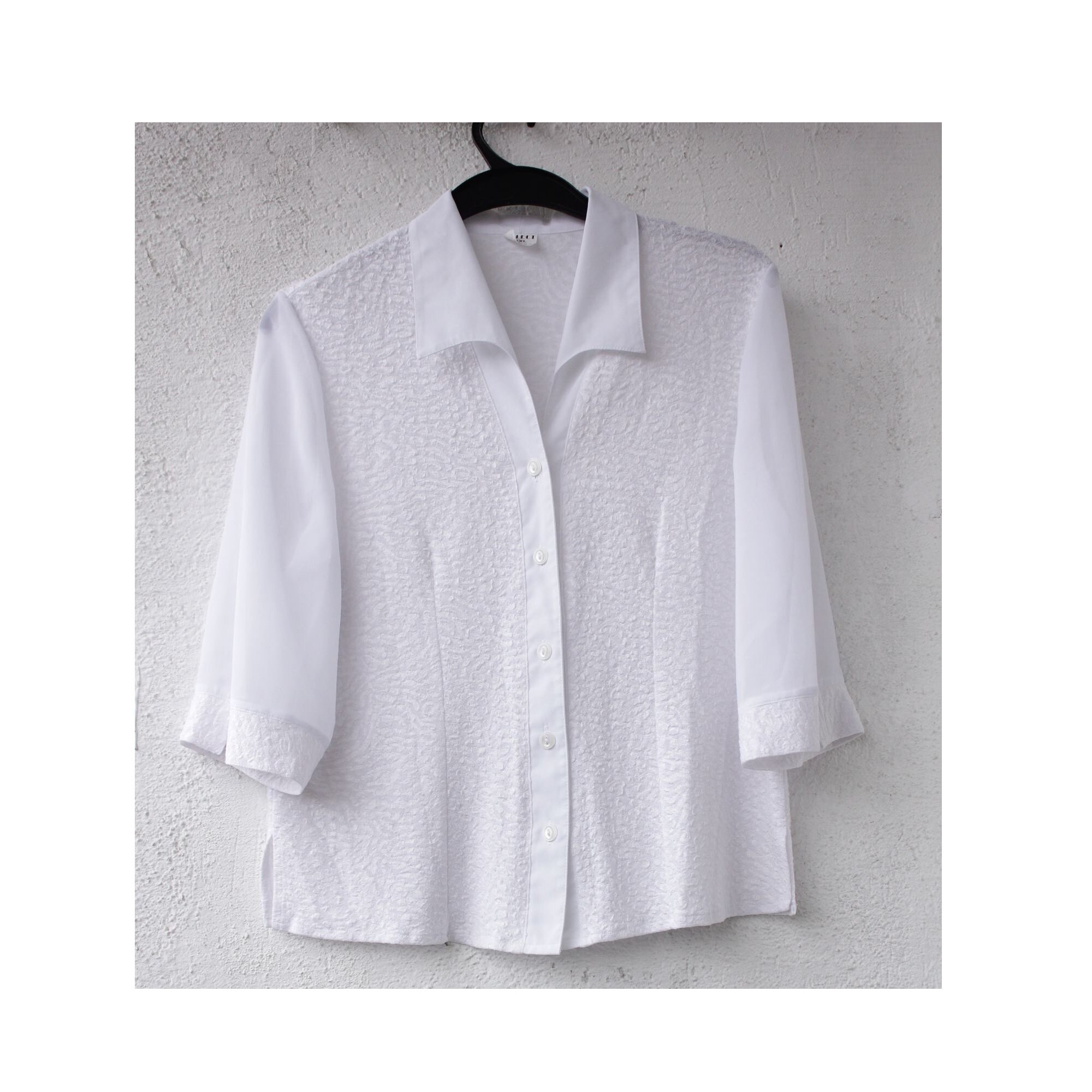 White fluffy best sale shirt