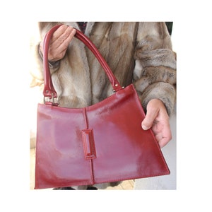 sac à main vintage BOURGOGNE pour femme, sac messager élégant pour femme, sac à main trapèze en cuir, élégant sac à main bordeaux en cuir avec cadenas