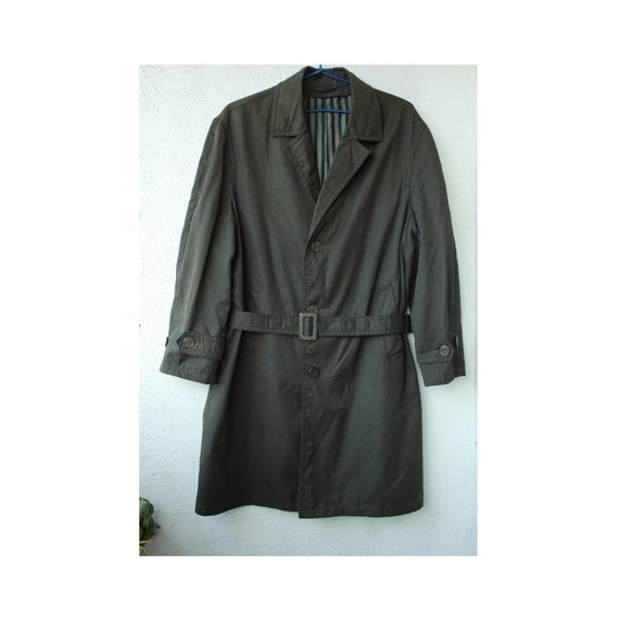 Large WIDE Mens COAT, Vintage 70s, Green Men's Tre