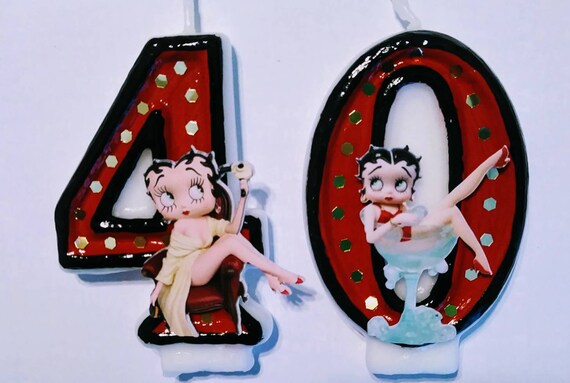Betty Boop Inspired Birthday Cake Candle Etsy