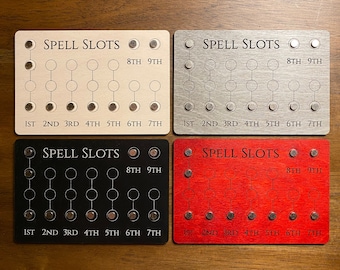 DnD Spell Slot Tracker or Arrow Tracker - Large, Small, Mini - Dungeons & Dragons - Wizard, Sorcerer, Bard, Cleric, Druid, Ranger, Paladin