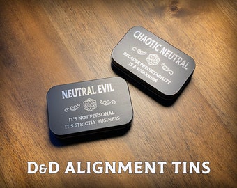 DnD Alignment Dice Tins - Altoid Sized - Dice Holder
