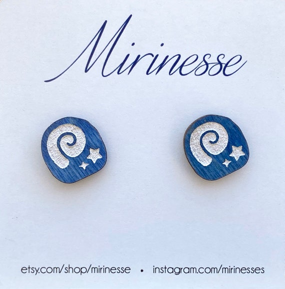 Animal Crossing Stud Earrings Leaf Fossil Sterling Silver or