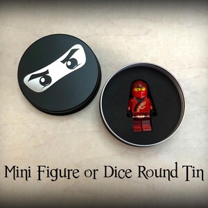 Kundenspezifische runde Aluminiumwürfel- & Minifigurendose mit Schaumstoff-Einsatz