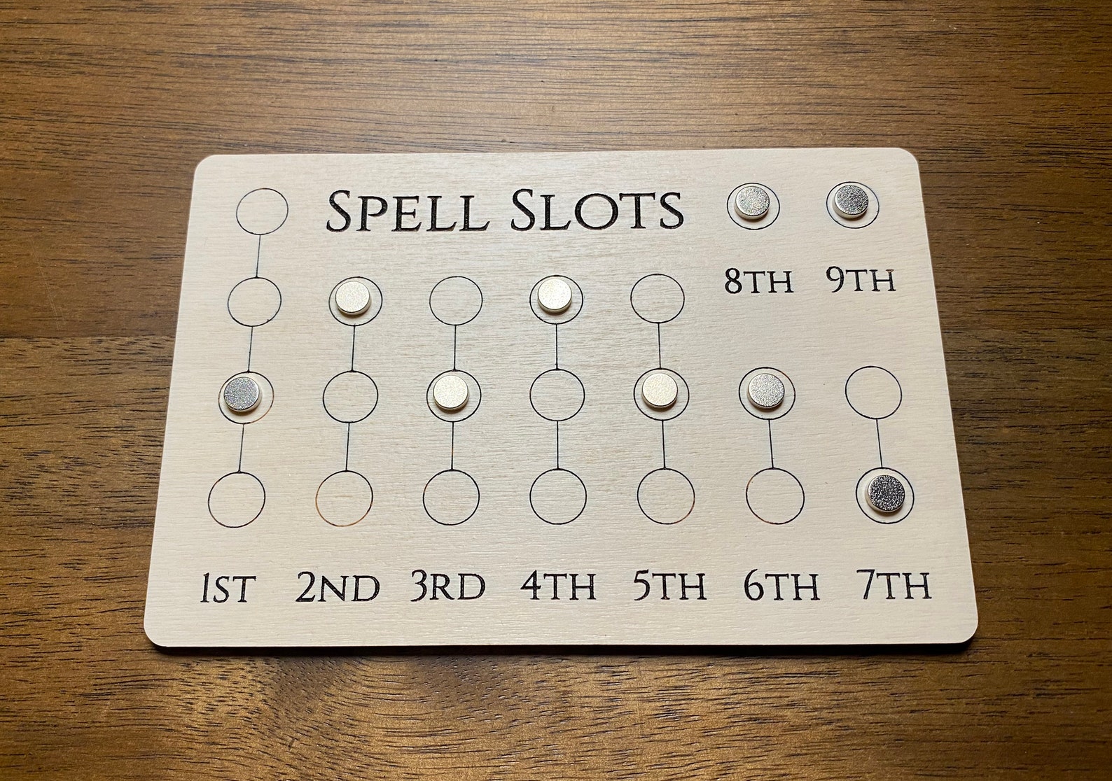 Dnd Spell Slot Tracker and Arrow Tracker Large Small and Etsy Canada