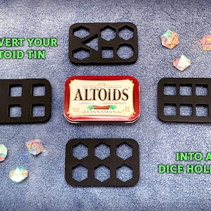 Altoid Dice Insert Foam DnD dice set D20 D6 D-8 D10 D4 image 1